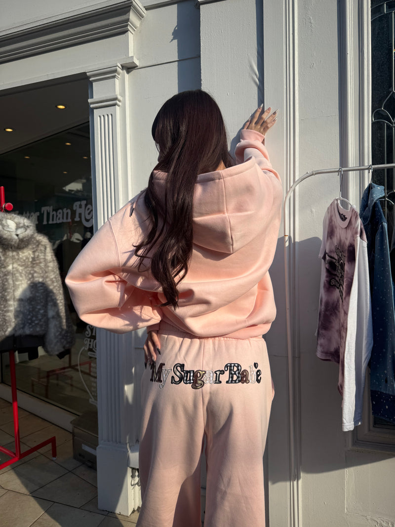 Assort check logo hoodie