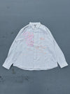 Sakura Embroidered Striped Shirt