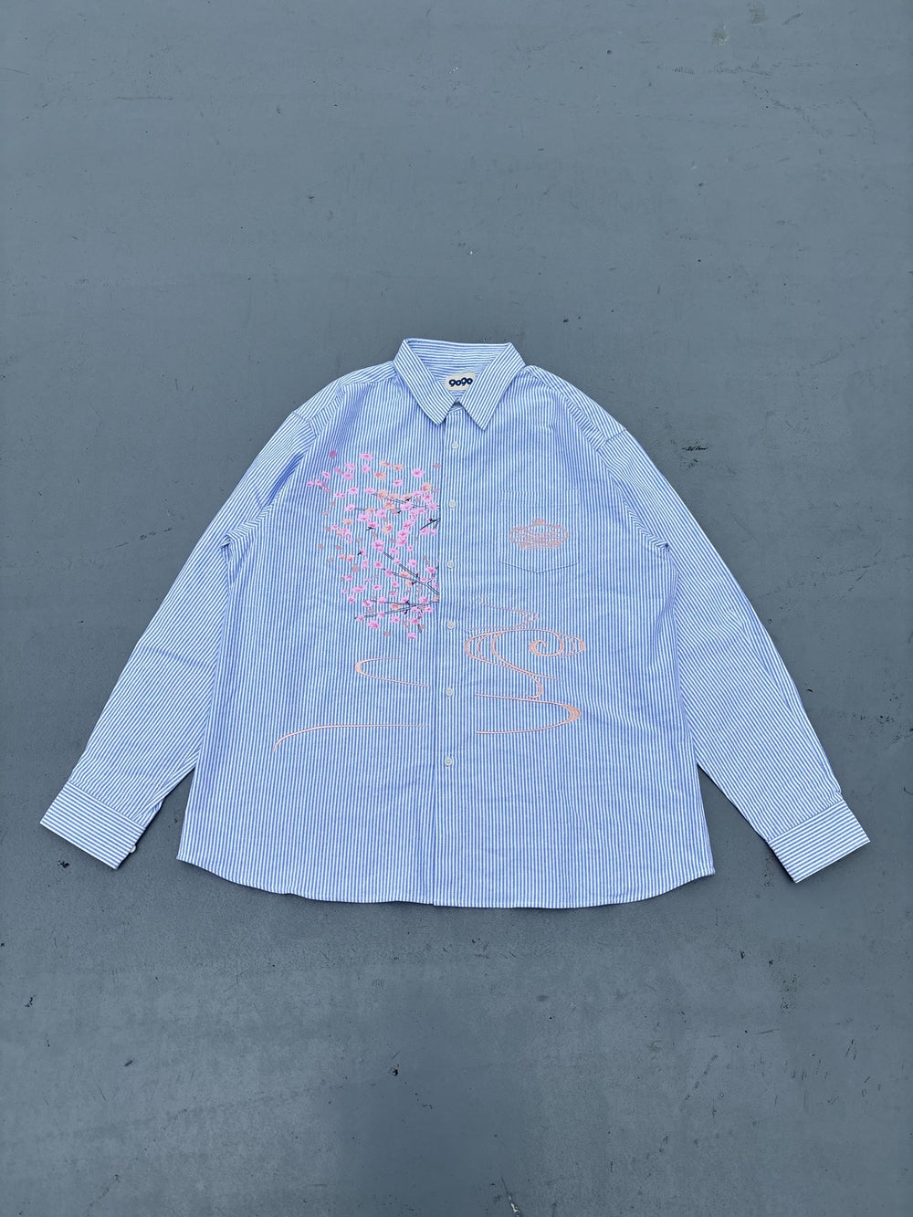 桜子様*❀ Sakura Embroidered Striped Shirt – YZ