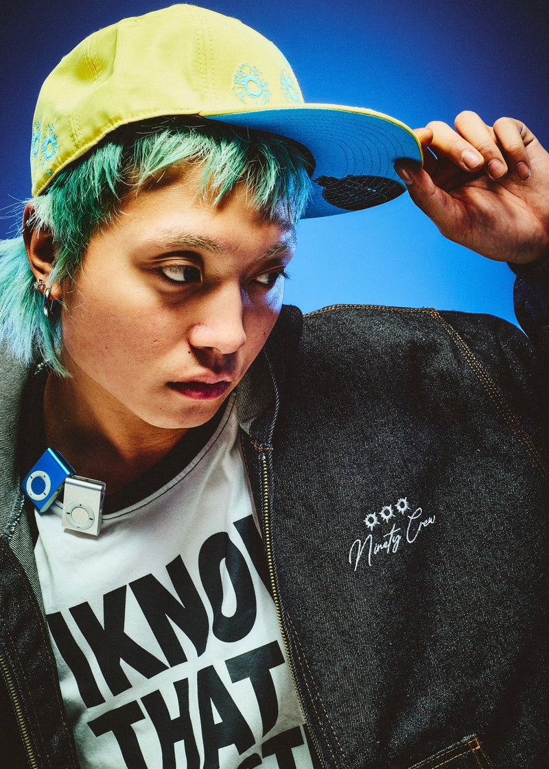 Bullet Logo Denim Zip Hoodie