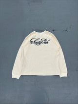Cursive Logo Henley Neck Thermal L/S Tee