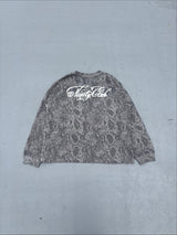 Cursive Logo Henley Neck Thermal L/S Tee