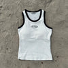metal logo American sleeve tank top