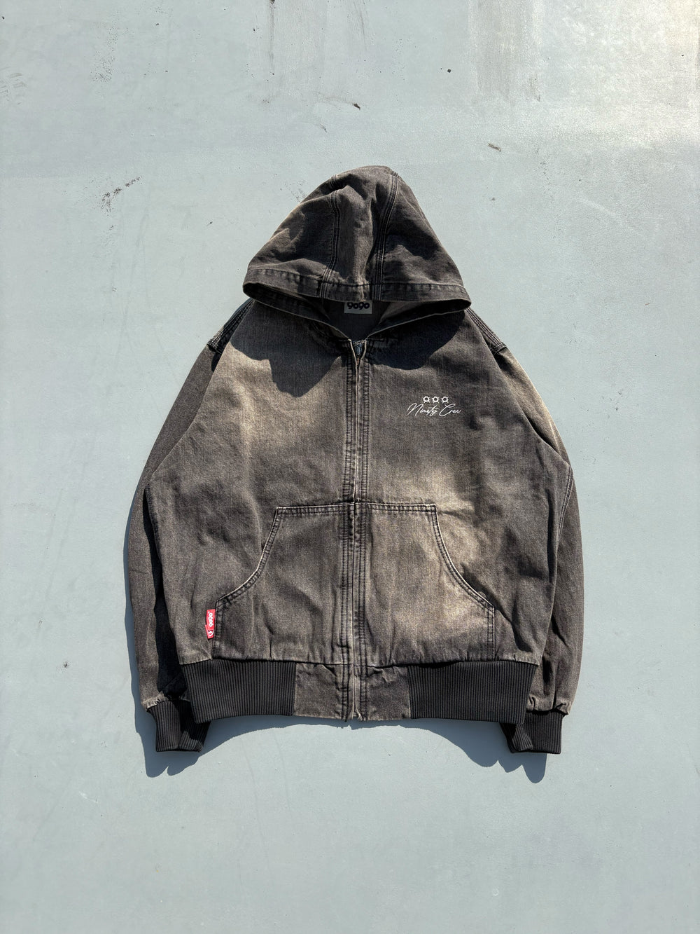 Bullet Logo Denim Zip Hoodie – YZ