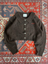 Yung logo knit cardigan 