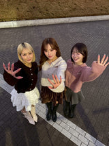 Yung logo knit cardigan 