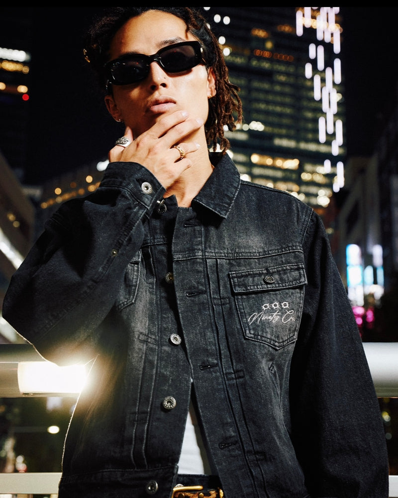 Bullet Logo Denim Short Jacket 