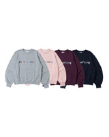 SC logo random patch crew neck sweat
