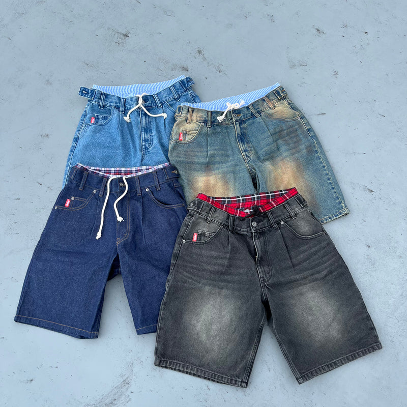 Boxer Docked Denim Shorts