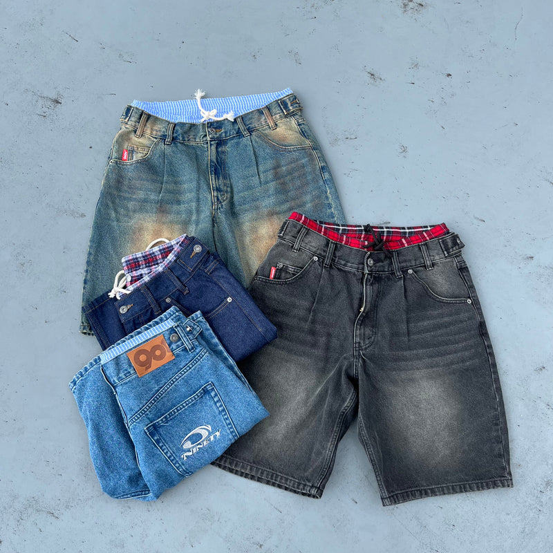 Boxer Docked Denim Shorts