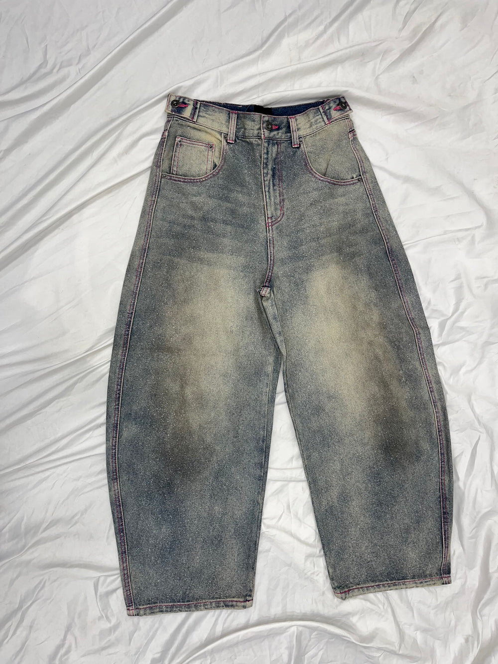 Ninety Girl Logo Glitter Buggy Denim Pants – YZ