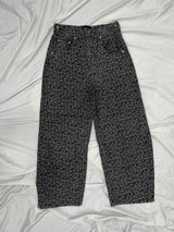 Ninety Girl Logo Glitter Buggy Denim Pants 