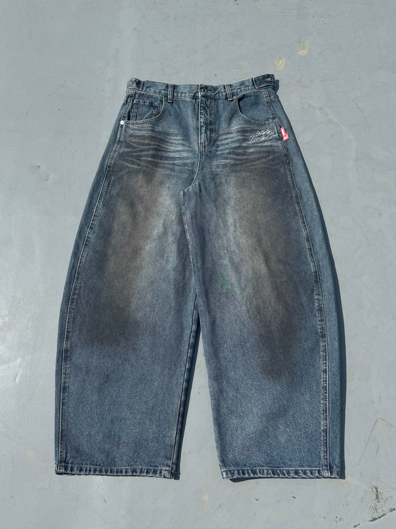 パンツ 9090 Bullet Logo Denim Buggy Pants Bullet Logo Denim Buggy Pants – YZ