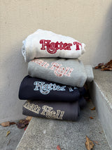 체크 백 로고 스웨트 팬츠 