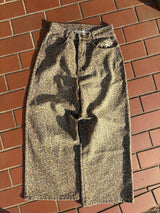 yung logo leopard blast denim 