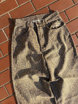 yung logo leopard blast denim 