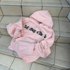 Assort check logo hoodie
