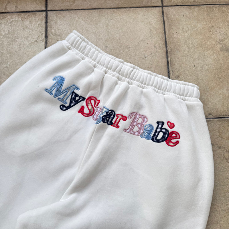 Assort check logo pants