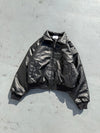 Rcross logo big patch leather blouson 