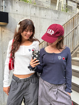 heart patch long sleeve T