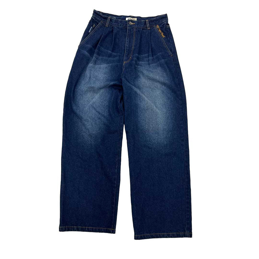 wide tuck denim pants – YZ