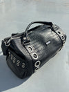 Eyelet Boston Bag