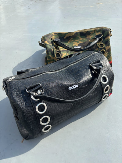 Eyelet Boston Bag
