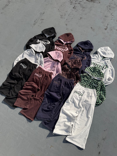 yung logo double waist sweat pants 