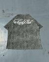 Cursive Logo Thermal Henley Neck Short Sleeve Tee