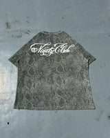Cursive Logo Thermal Henley Neck Short Sleeve Tee