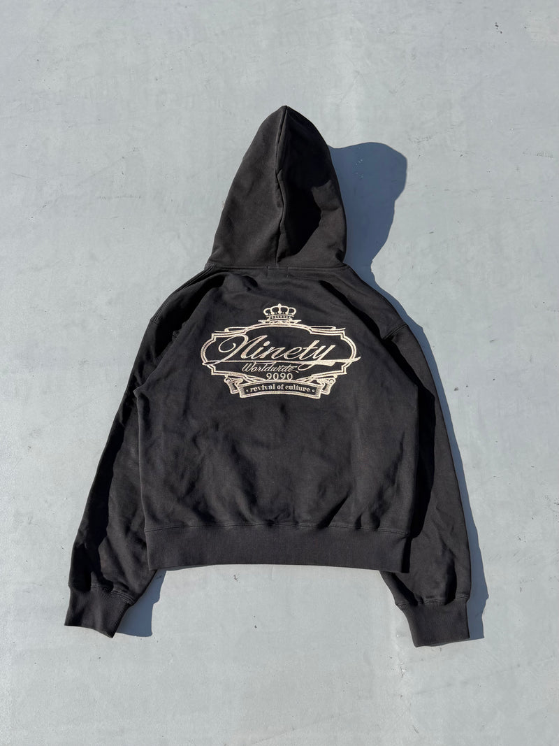 トップス 9090 Crown Logo Zip Hoodie Crown Logo Zip Hoodie – YZ