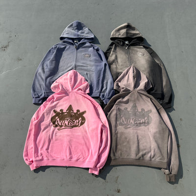 Motion King Logo Pigment Zip Hoodie – YZ Motion King Logo Pigment Zip Hoodie – YZ
