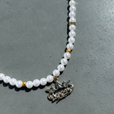 King Logo Perl Necklace