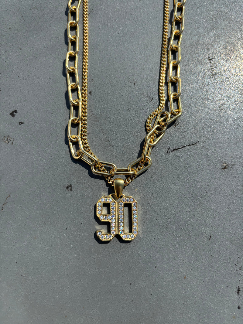 90 Logo Layered Necklace