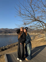 スタンドネックオーバーダイデニムブルゾン 