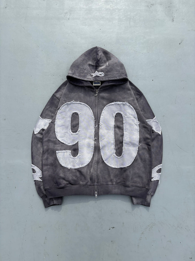 Numbering With Star Logo 拉鍊連帽衫 