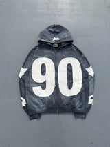 Numbering With Star Logo 拉鍊連帽衫 