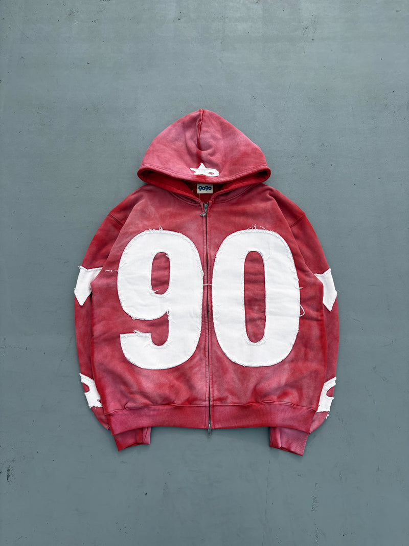 Numbering With Star Logo 拉鍊連帽衫 