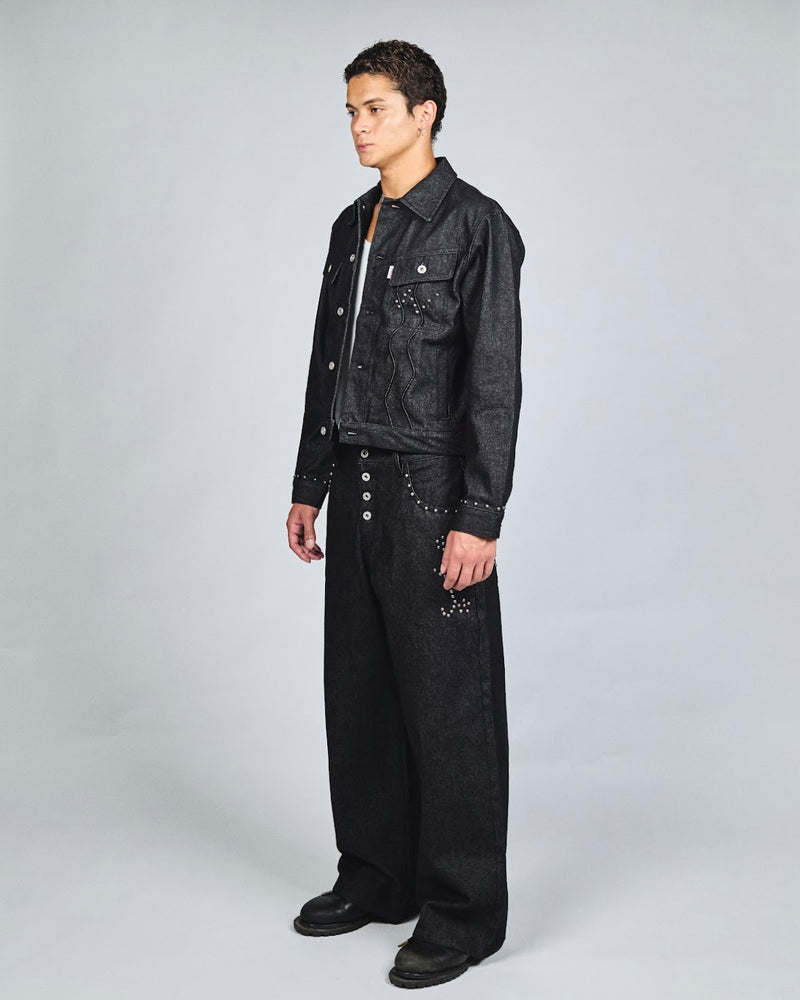 クラシックスタッズデニムパンツ 