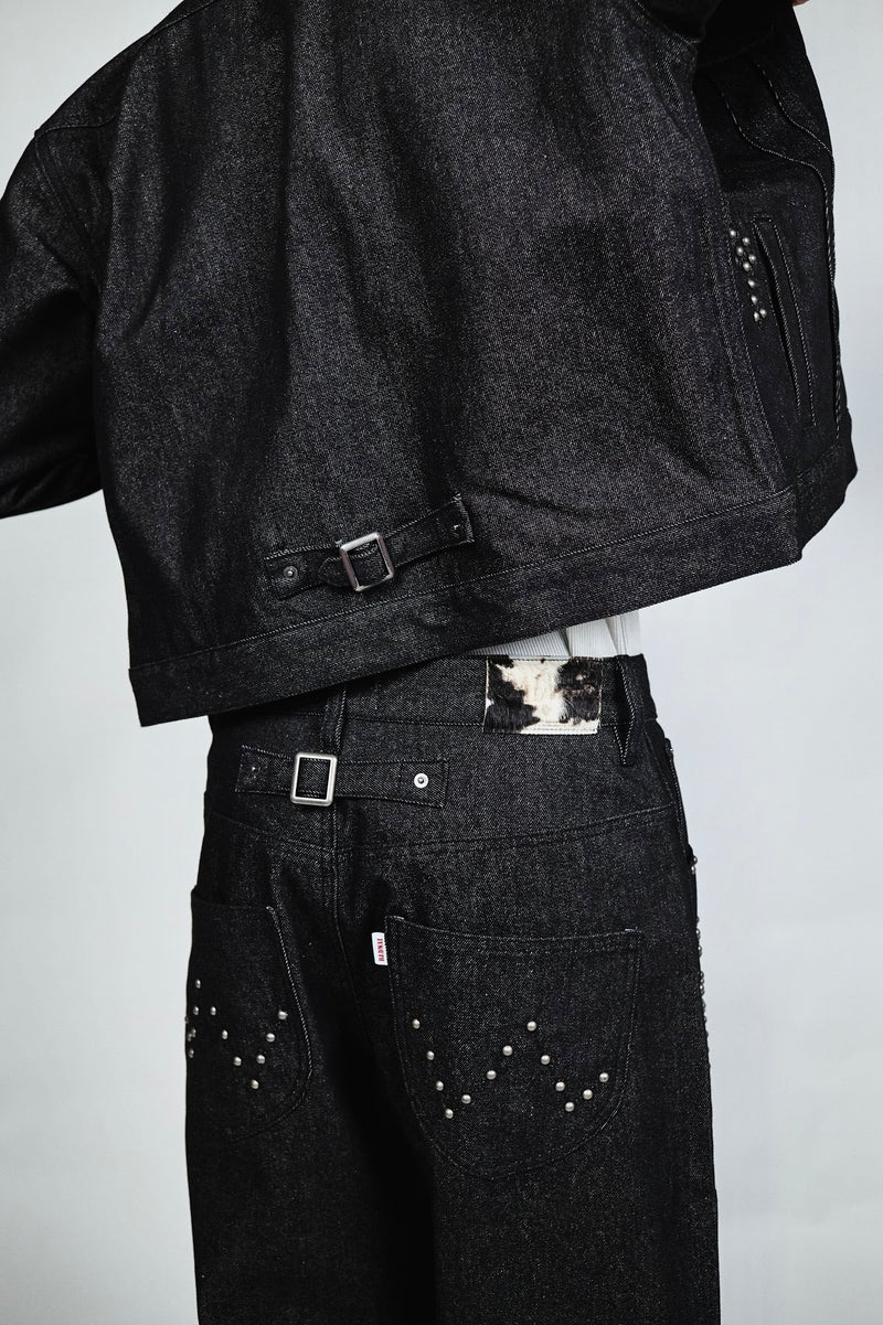 クラシックスタッズデニムパンツ 