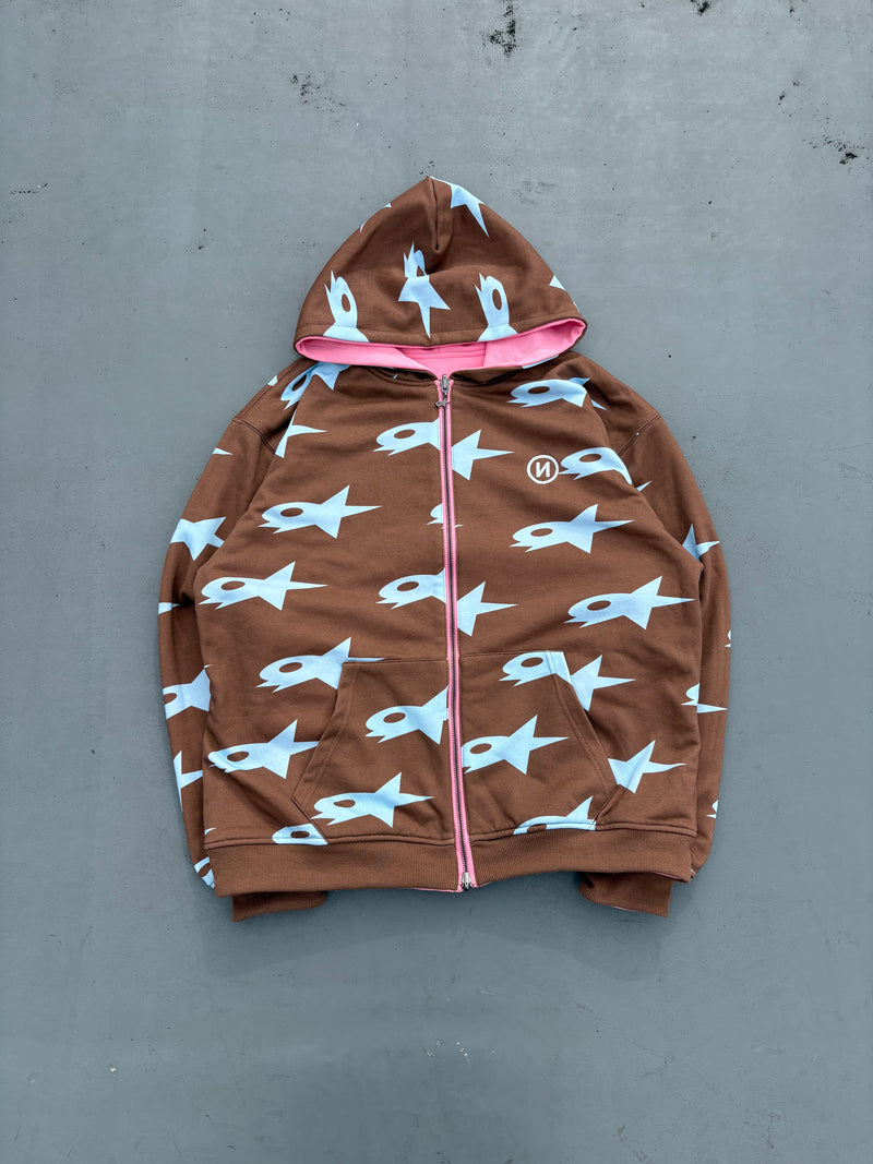 Star Logo Reversible Zip Hoodie