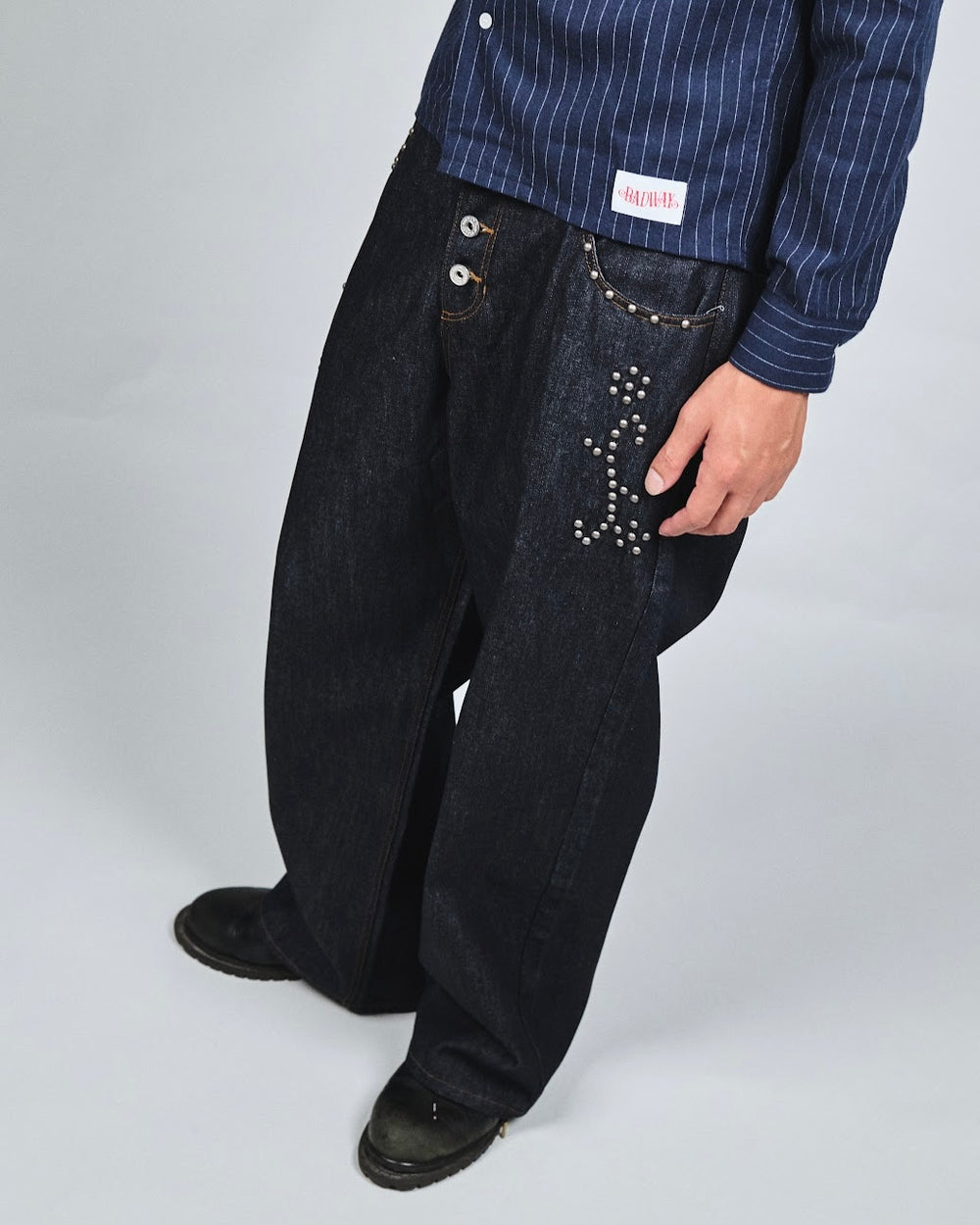 Badway Classic Studs Denim Pants ブラック　即完 IMG_1830_59b2660a-8798-4a33-