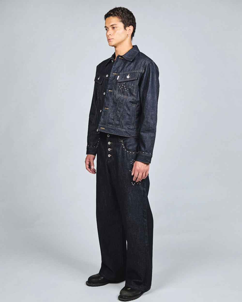 Badway Classic Studs Denim Pants ブラック　即完 IMG_1830_59b2660a-8798-4a33-
