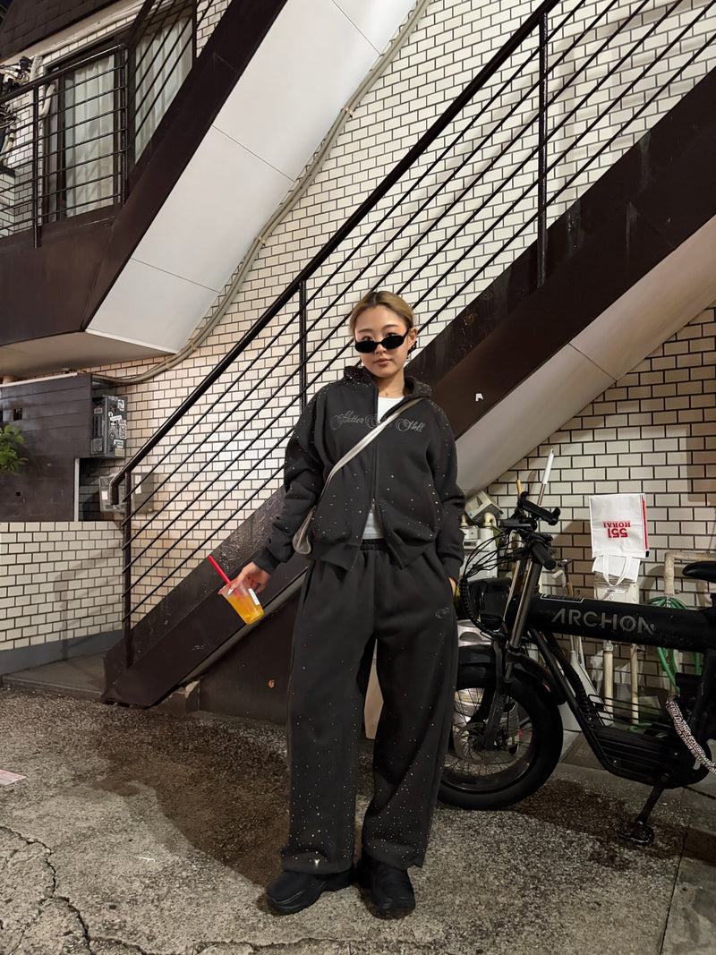 rhinestone sweat pants