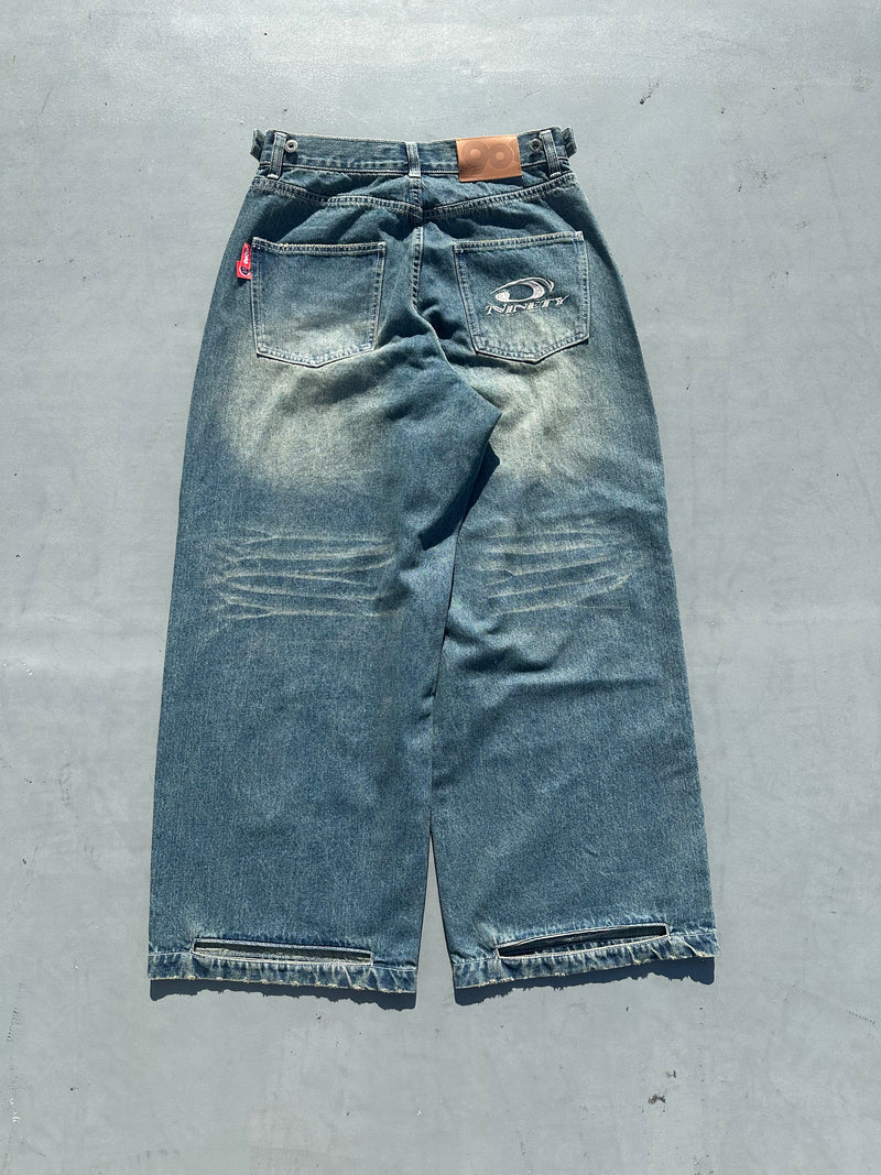 No Drag Slub Buggy Denim Pants
