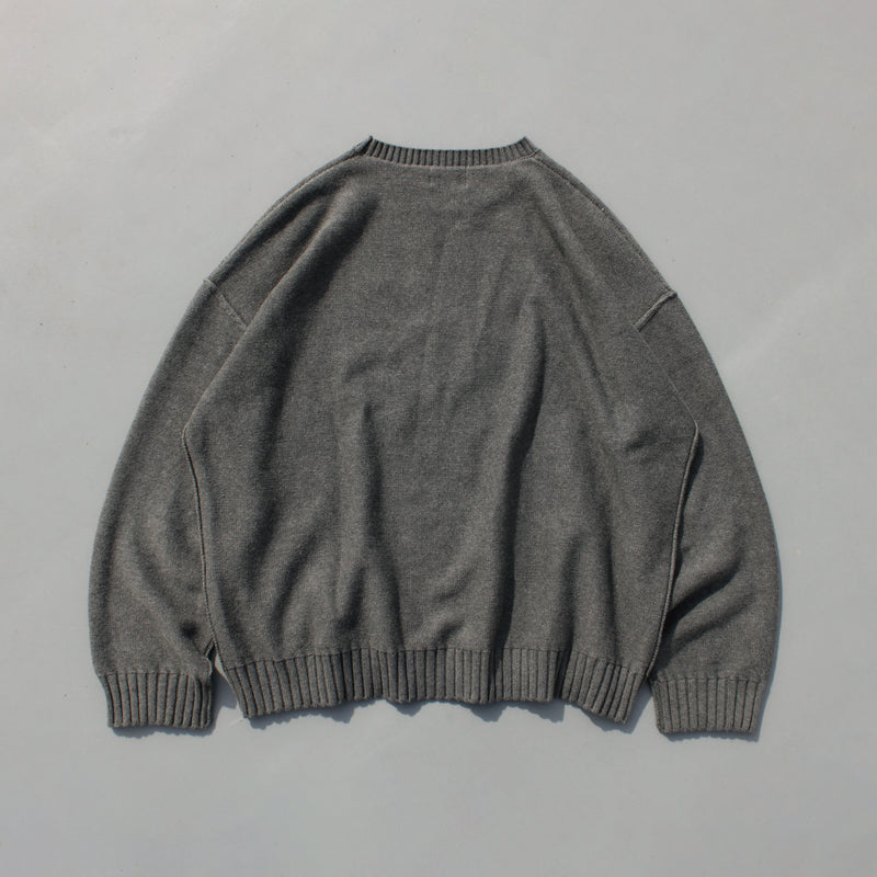 inside-out flower motif cotton sweater【発送予定：2023年12月中旬〜1月上旬】