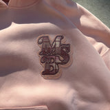 라인 스톤 아플리케 후드티 