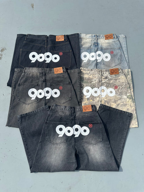 9090 OG Logo Painted Denim Pants – YZ 9090 OG Logo Painted Denim Pants – YZ