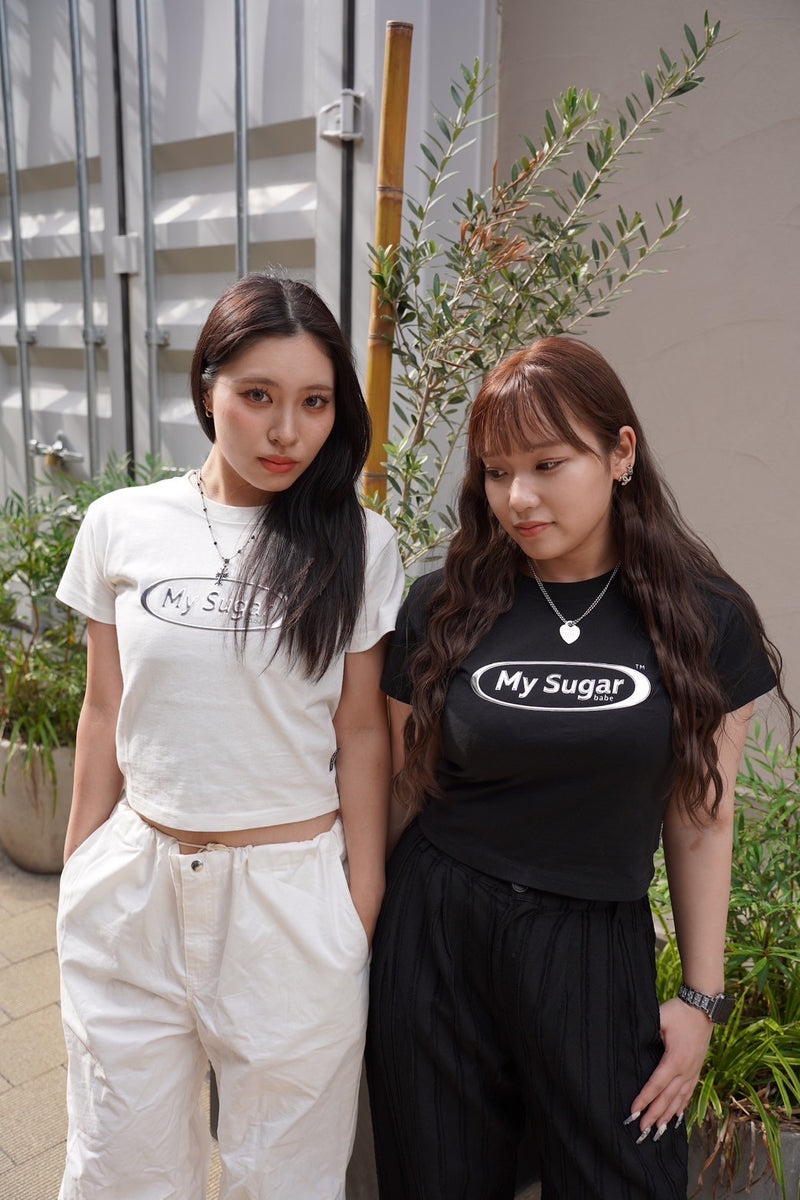 Cropped metal logo Tee