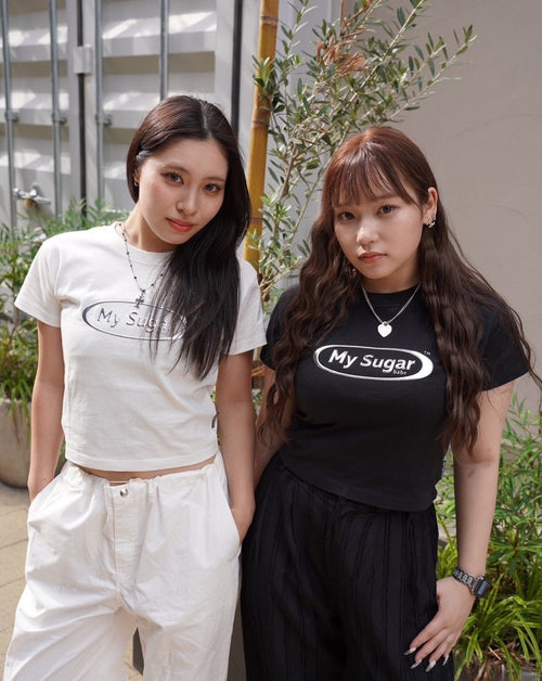 Cropped metal logo Tee